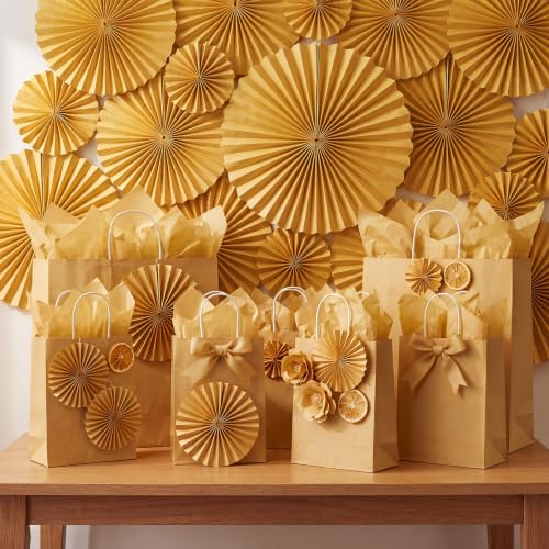 Image of woric 160 Sheets Gold Tissue Paper for Gift Bags 20 X 14 Inches Gift Tissue Paper Bulk for Crafts Weddings Birthday Party Decorations and Wine Bottle Wrapping