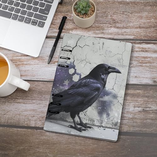 Cuaderno A5 de hojas sueltas rellenable de 6 anillas para organizar y escribir diarios 4