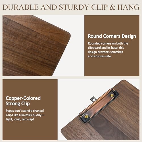 Porte-bloc en bois chaleureux support authentique pour vos messages