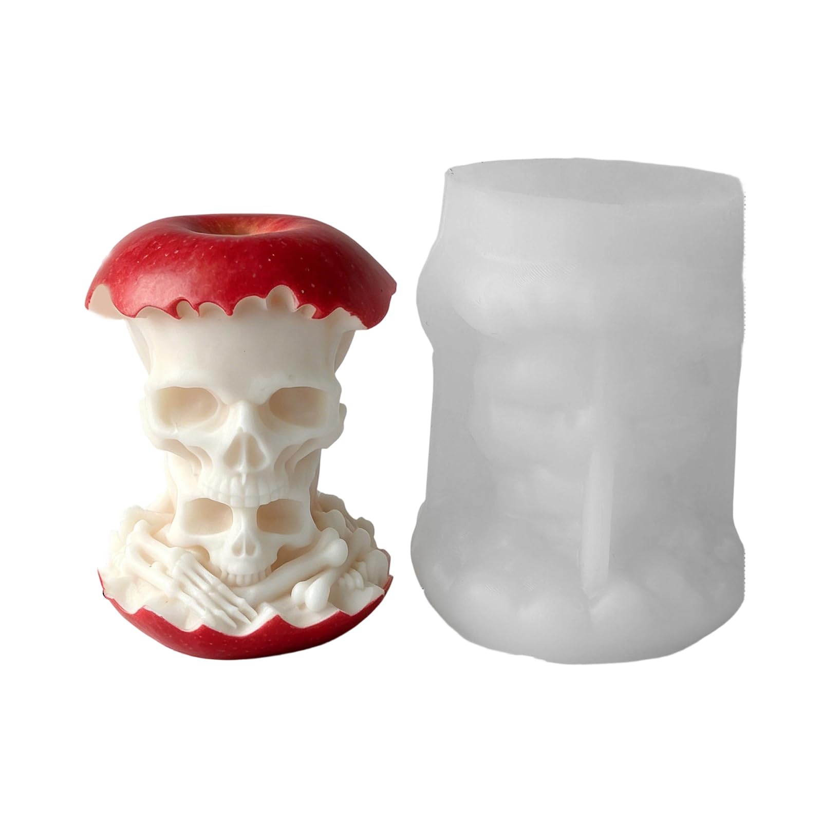 Kalttoy Creative Skull Fruit Design Food Grade Silicone for and Candy Making Halloween Skull Fruit Silicone Safe for High Temperatures Melting and Projects