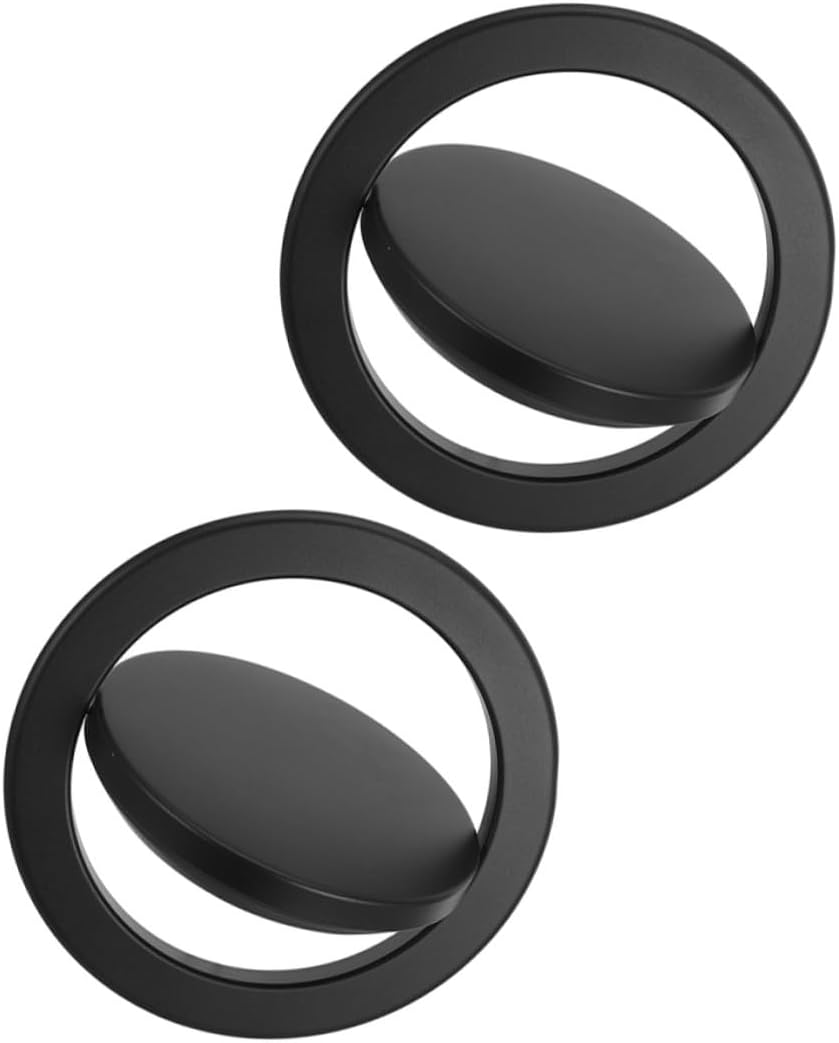 Uonlytech Recessed Trash Can Lid 2pcs Set Stainless Steel Swing Flap Cover round Trash Flap for Kitchen Countertop Bathroom Office Waste Bin