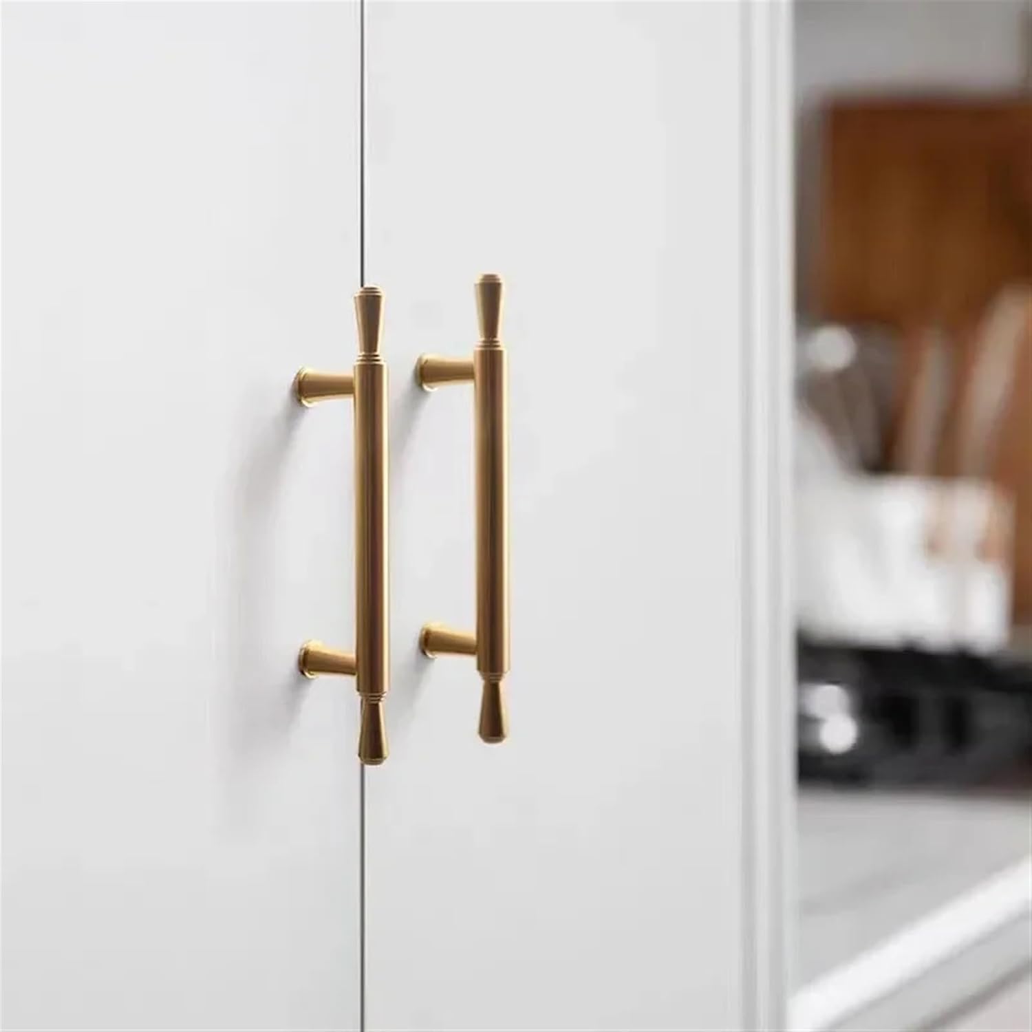 T Bar Cabinet Door Handles and Knobs Modern Drawer Pulls Kitchen Cupboard Furniture Handle Wardrobe Pull Hardware Door Knobs 1Pcs (Color : Coffee 192mm)