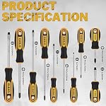 11-piece Screwdriver Set 5 Phillips and 5 Slotted Tips magnetic screwdriver set screw driver work on small screws as well as large. Magnetizer Demagnetizer for Screwdriver Tips Bits and Small Tools - Image 2