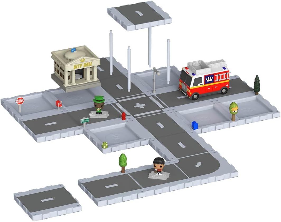 Funko Pop! Bitty City: Starter Set - Mayor & Newsletter Boy - City Collection - Includes Fire Truck and City Hall - Mix and Match - Toys for Kids & Adults