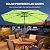 HOMSHADE 10ft Solar Patio Umbrella - Solar Lights LED Lighted Outdoor Market Table Umbrella, UPF50+ UV Protection with Push Button Tilt, Crank for Pool Deck and Garden (Apple Green)