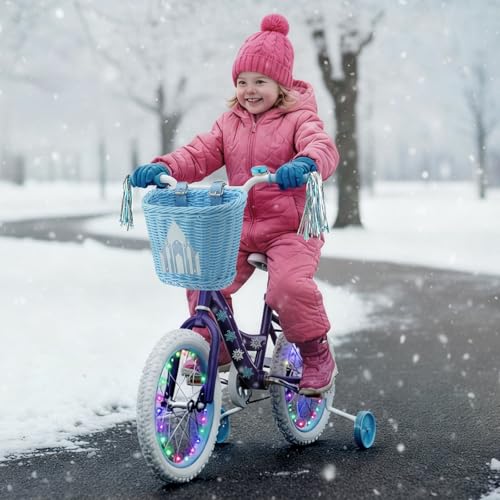 Timtin 27 Pcs Snowflakes Kids Bike Accessories for Girls