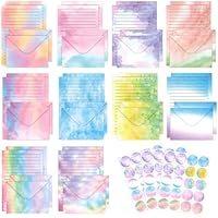 WhizNook Juego de Papel de Cartas y Sobres, 50 Hojas Papel de