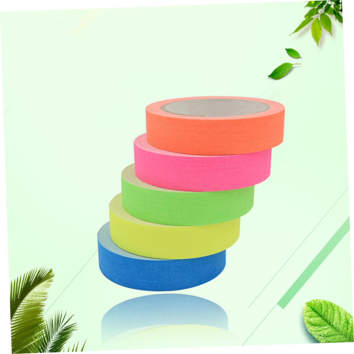 TEHAUX Neon Blacklight Glow Tape 10mm x 10m Fluorescent Gaffer Tape Party Supplies Stage Decor Easy to Apply