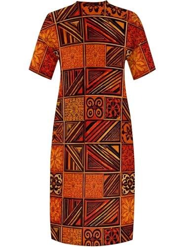 Image of Plus Size Maxi Dress for Women Short Sleeve V Neck Casual Loose Sundress with Pockets