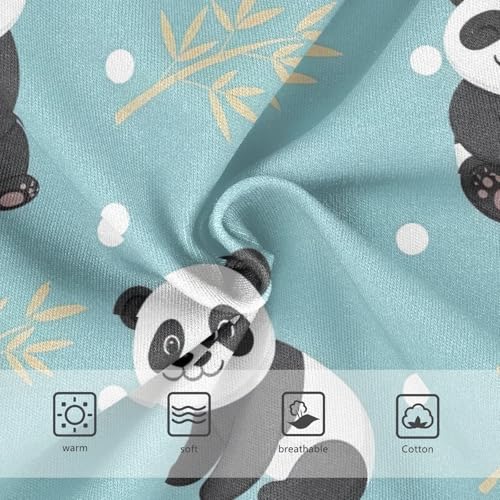 Toddler Girl Briefs, Cute Cartoon Pandas Poses Cotton Underwear for Girls, 2–8 Years3