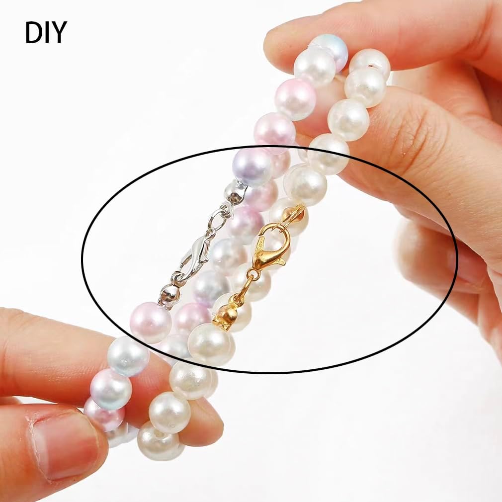 1000Pcs Beads Tips Knot Covers Clamshell Crimp Tips Beads Set Jewelry Making Beads Open Clamshell Fold-Over Bead Tips for Knots & Crimp Findings Jewelry Making DIY Craft（Silver） - Image 3