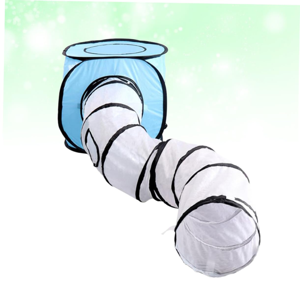 Toddmomy Tunnel De Jeu Pliable pour Chats Jouet Interactif Forme De s pour Intérieur Et Extérieur Couleur Bleue