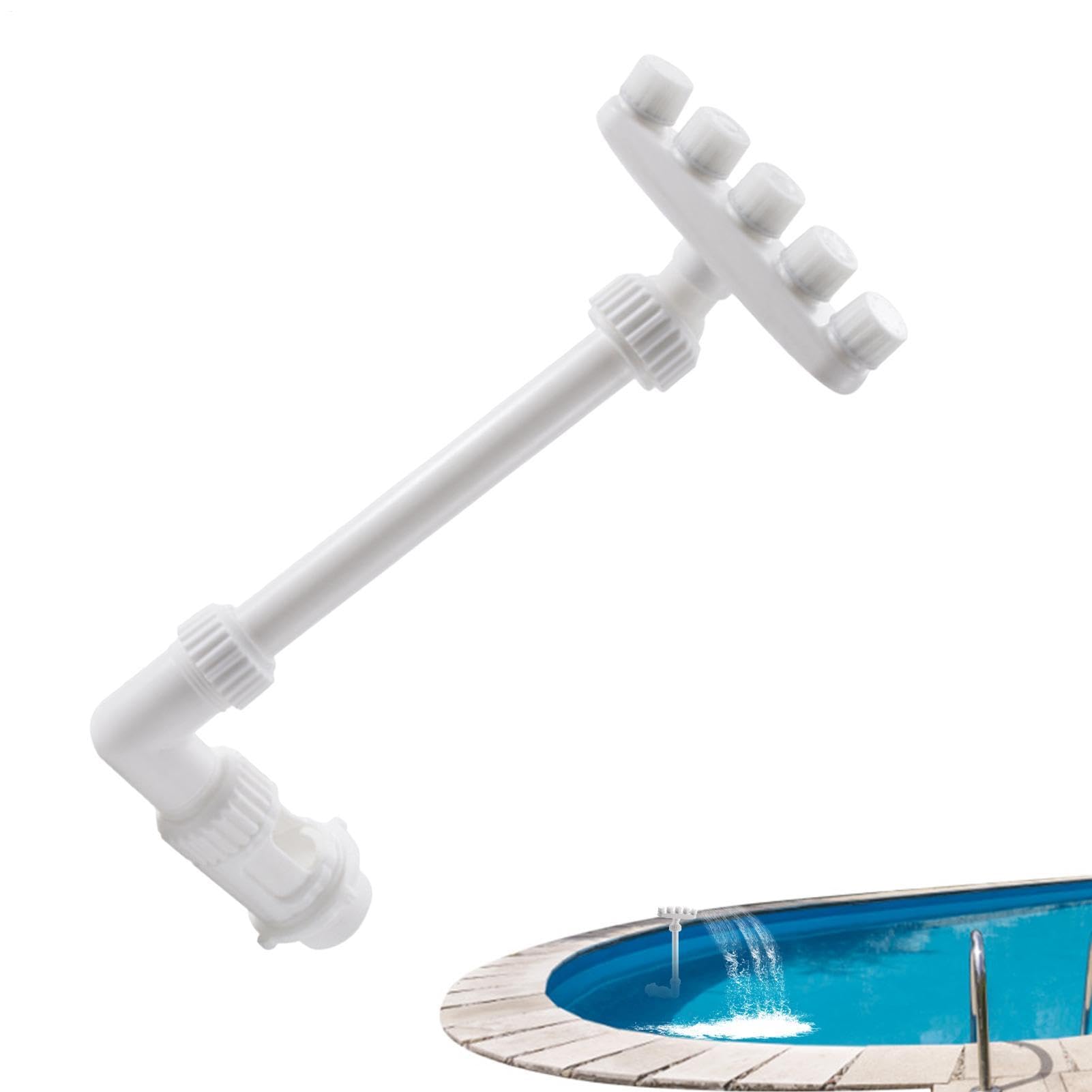 Fontana d'acqua per piscina con 5 getti, facile da montare