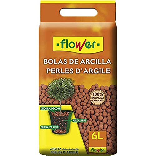 Flower - Bolas de Arcilla Expandida Decorativas | Mejora Aireación y Drenaje | Aumenta Porosidad...
