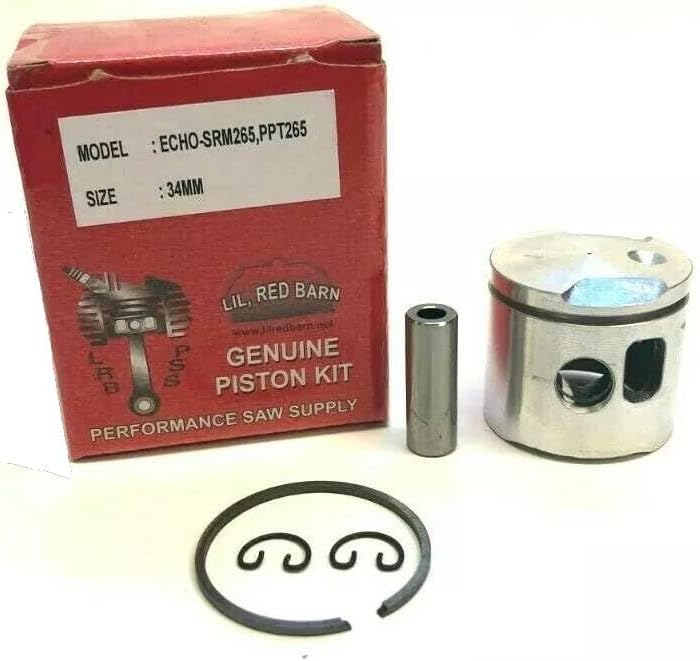 Piston Kit Compatible with Echo SRM265 String Trimmer 34mm, Replaces Echo Part # P021009771 Two Day Standard Shipping to All 50 States!, chrome