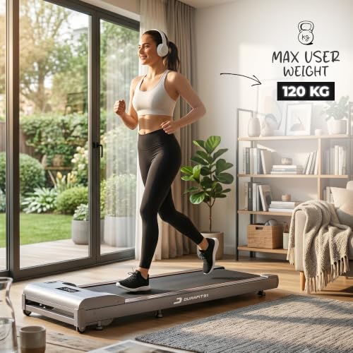 Image of Compact Lite 3HP Peak BLDC Motor Walkpad Treadmill with Remote Control | 120 kg User Capacity Walking Pad| 10km /h Max Speed | LED Display with Under-Desk Design | Home Use | Grey