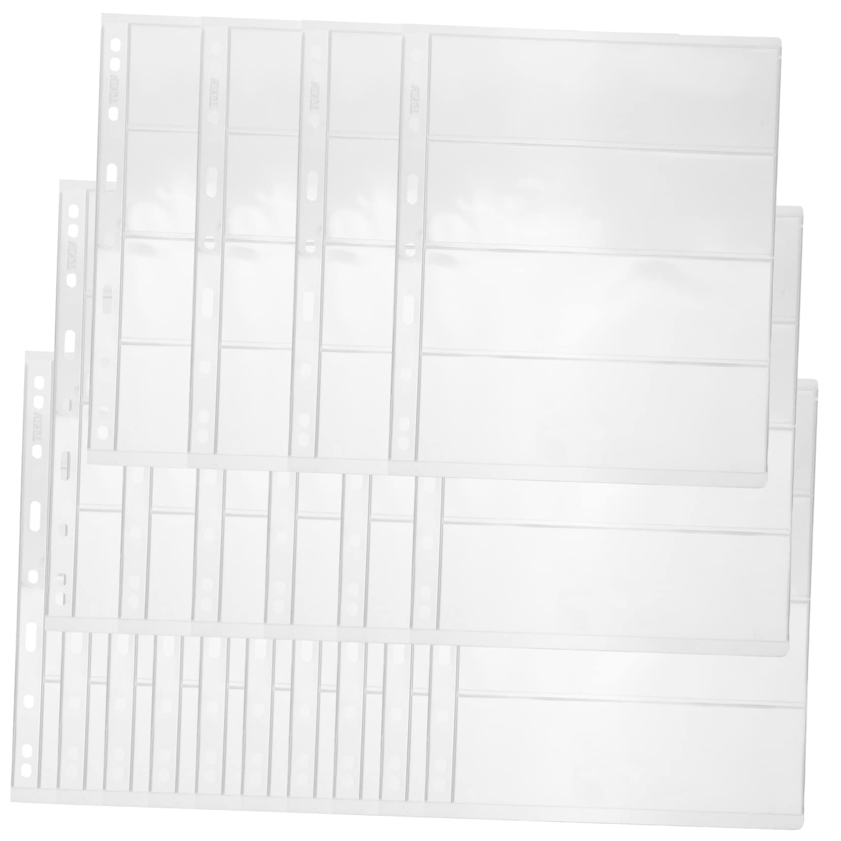 Pages D’album à Timbres Pvc 20 Feuilles à 9 Trous Standard