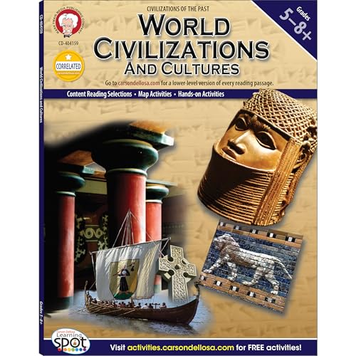 Mark Twain World Civilizations and Cultures World History Workbook, Grades 5-8, Ancient History and...