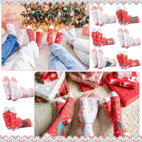Image of Jadive 16 Pairs Pink Nutcracker Socks Ballet Dance Nutcracker Sock Women Novelty Socks Winter Fuzzy Sock for Dance Lover Gift