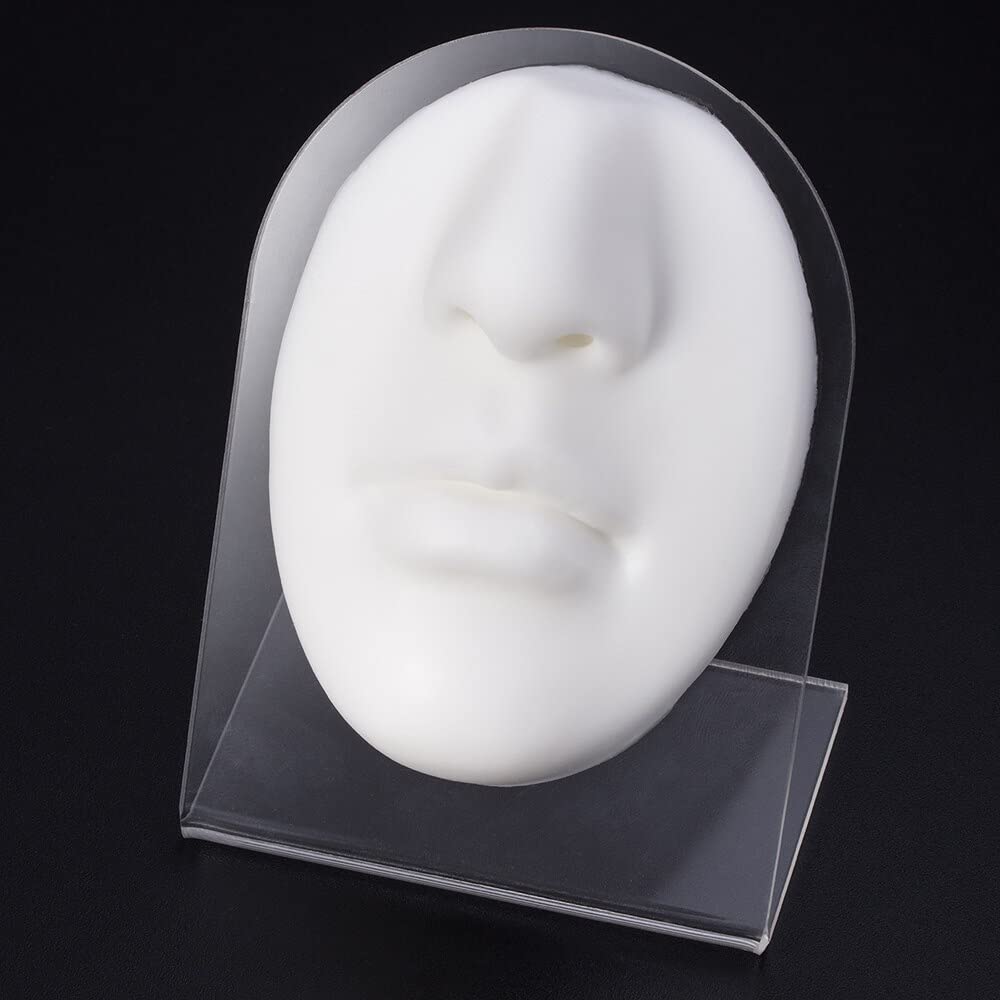 1:1 silikonowy model do ćwiczeń z uchem i nosem(White face)