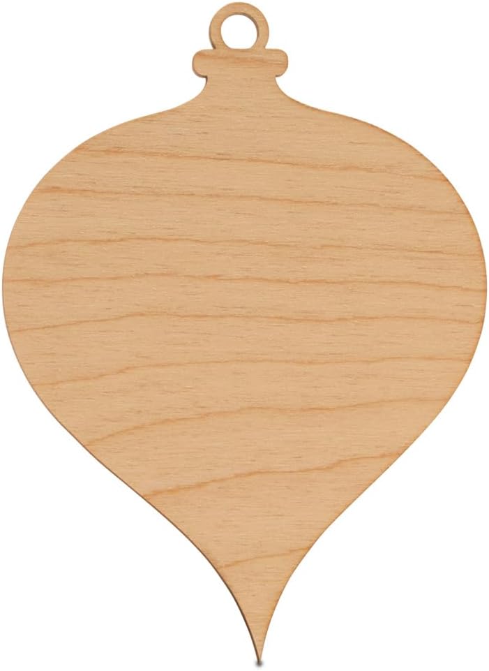 Christmas Ornament 8 inch, Pack of 3 Small Wood Cutouts, Paintable Christmas Ornaments to Decorate and Craft, by Woodpeckers