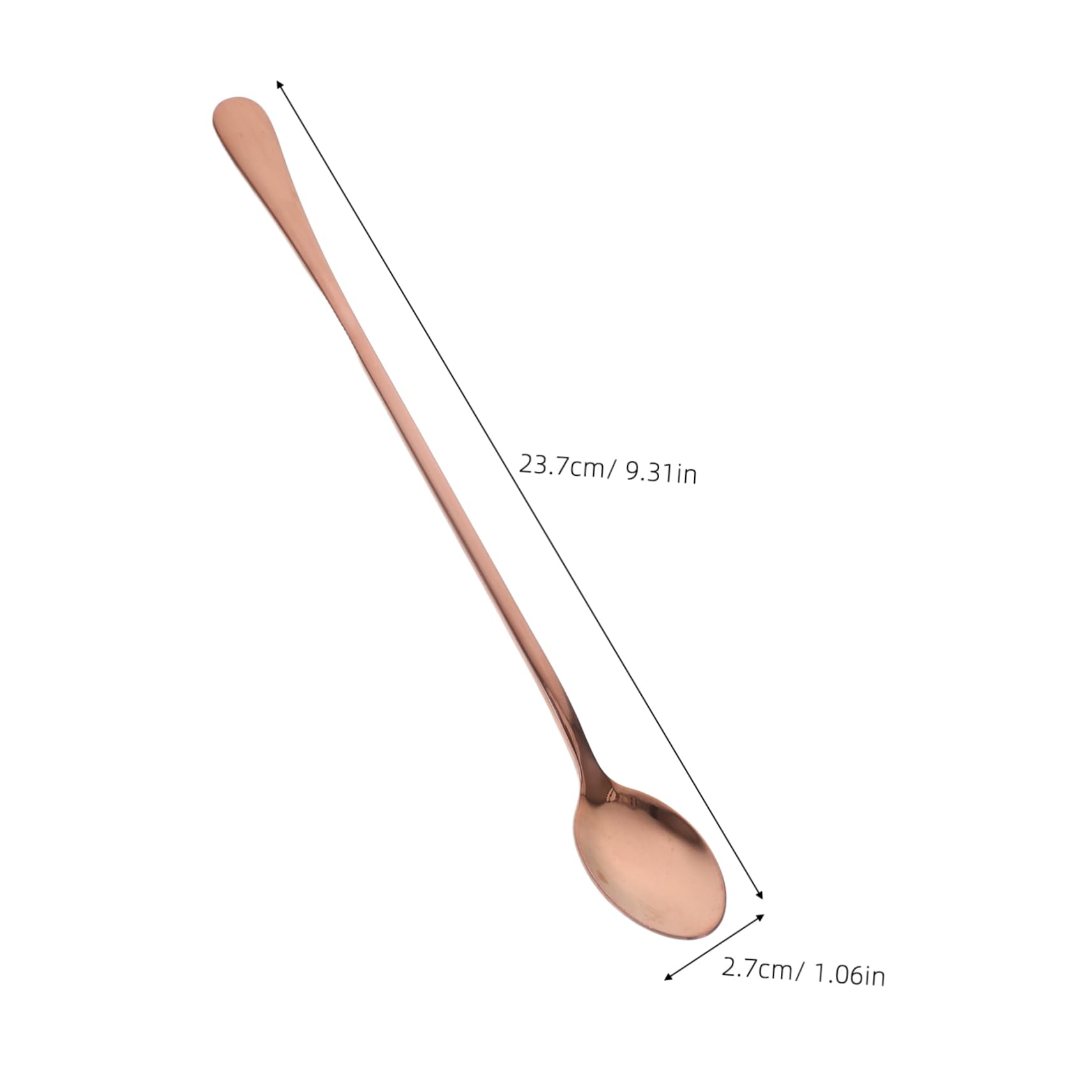 Luxshiny 2pcs Stainless Steel Long Handle Stirring Spoons Versatile Mixers for Cocktails Coffee Milkshakes for Home Bars and Coffee Shops