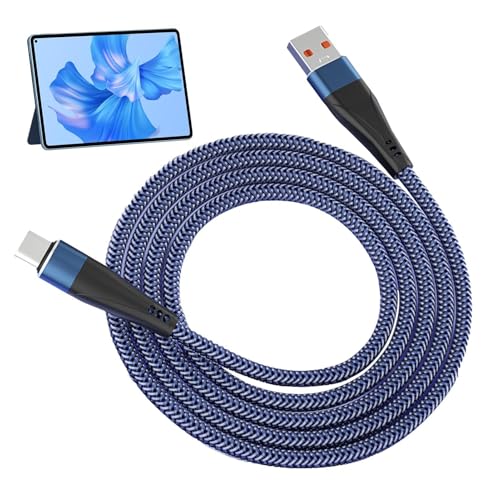 Cable de carga USB C - Carga USB A TO USB C Cable, trenzado de nylon premium | Cable de carga tipo C de doble trenzado compatible con carga rápida, dispositivos USB C Tipo C de ricari