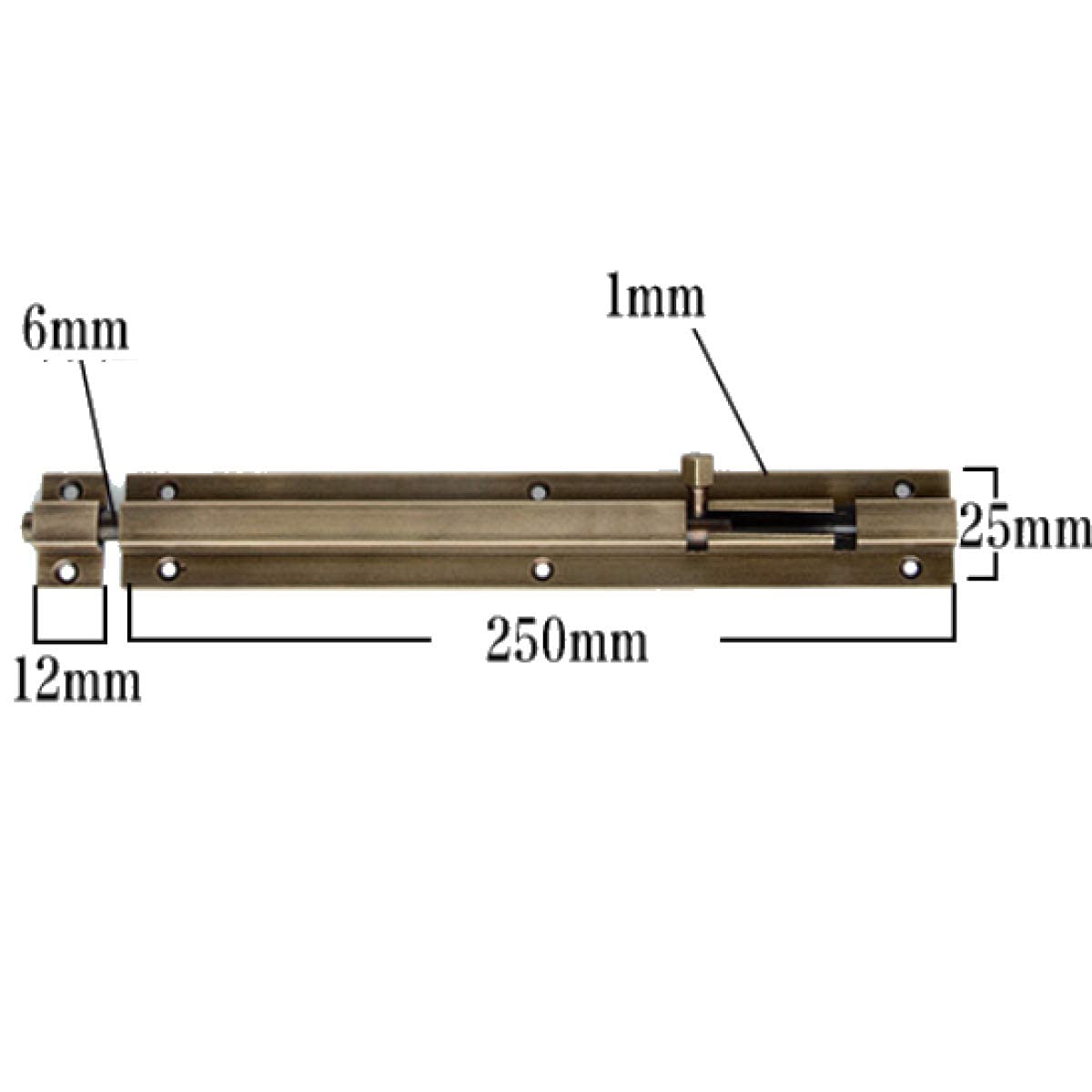 Boxonly Door Bolt 10 Inch Antique Pure Copper Bolts Barrel Slide Lock with Screws for Bathroom Toilet Gate and Shed Doors,Bronze Color - Image 2