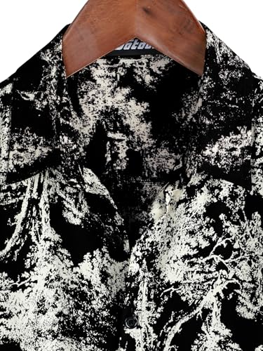 Image of JOTOOK Mens Hawaiian Shirt Short Sleeve Button Down Tropical Shirts Casual Floral Summer Beach Shirt
