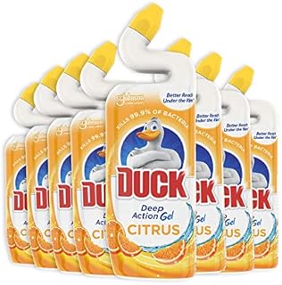 Duck Liquid Toilet Cleaner, Deep Action Gel , Mint, 750 ml (Pack of 8)