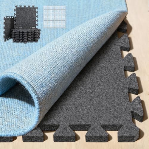 BXI Soundproof Interlocking Rug Pad 16 Pcs, 11x 11 x 0.4 inches N...