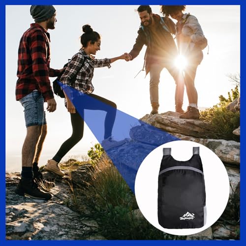 Ultraleichter Faltbarer Rucksack, Praktischer Faltrucksack, Ultraleichter Outdoor-Rucksack, Wasserdichter Reiserucksack, Faltbarer Rucksack für Reisen, Outdoor-Camping für Erwachsene und Kinder