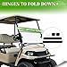 HECASA Windshield Compatible with 2014-Up EZGO TXT Golf Cart Clear Fold Down Windscreen Durable Plastic
