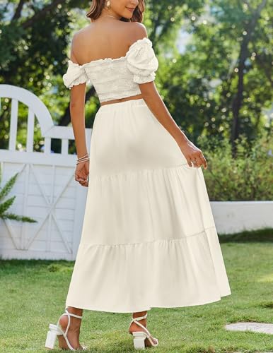 Zeagoo Women's Skirts Elegant Maxi Skirt High Waist Skirts with Pocket Summer Basic Skirt Casual Elasticated A Line Skirts for Women Swing Midi Length Skirts S-XXL - Image 4