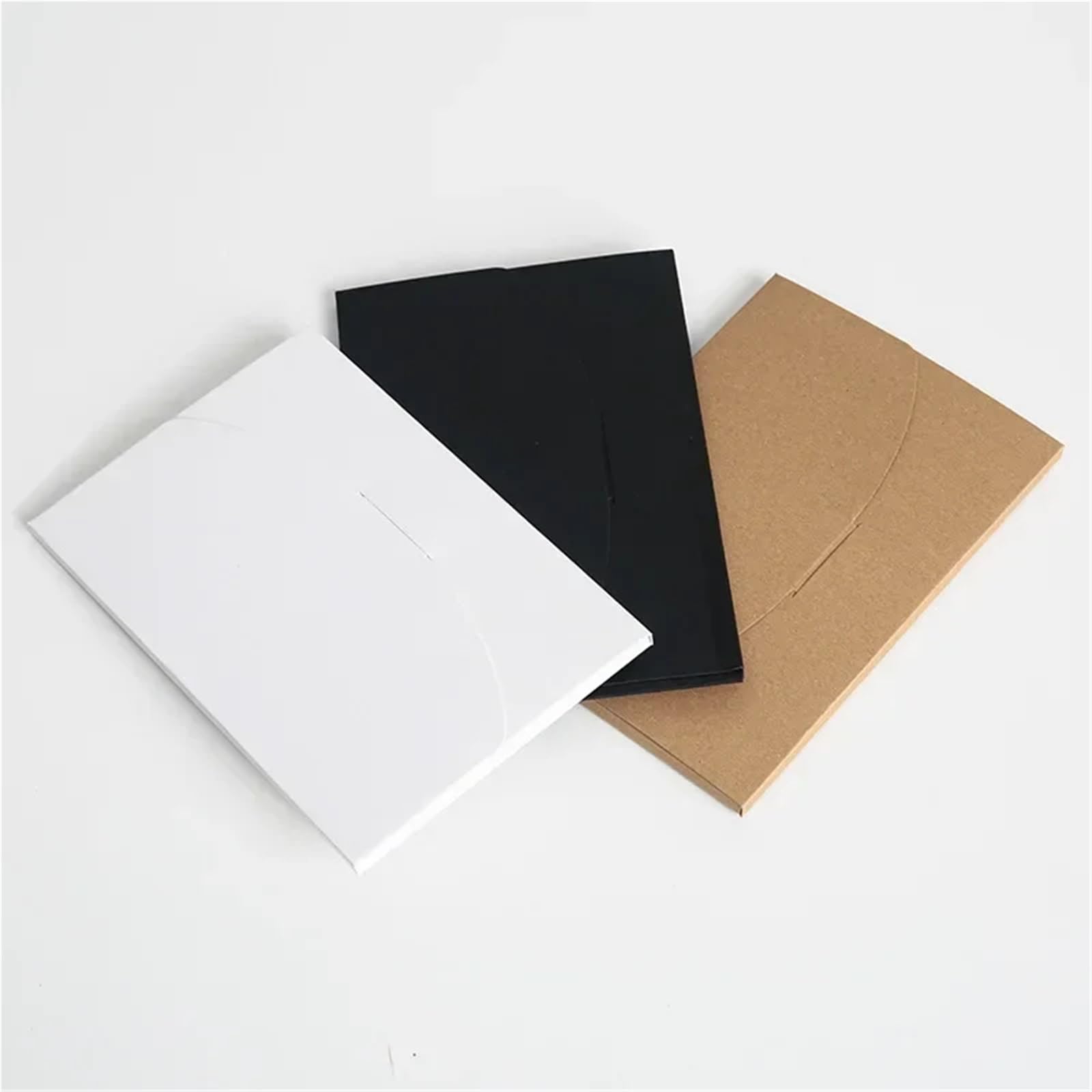 Sobres for tarjetas de regalo, 100 Uds., sobres papel Kraft con ventana for invitaciones, suministros almacenamiento cartas comerciales boda, 16x10,5x0,5 cm(50pcs 16x10.5cm E)