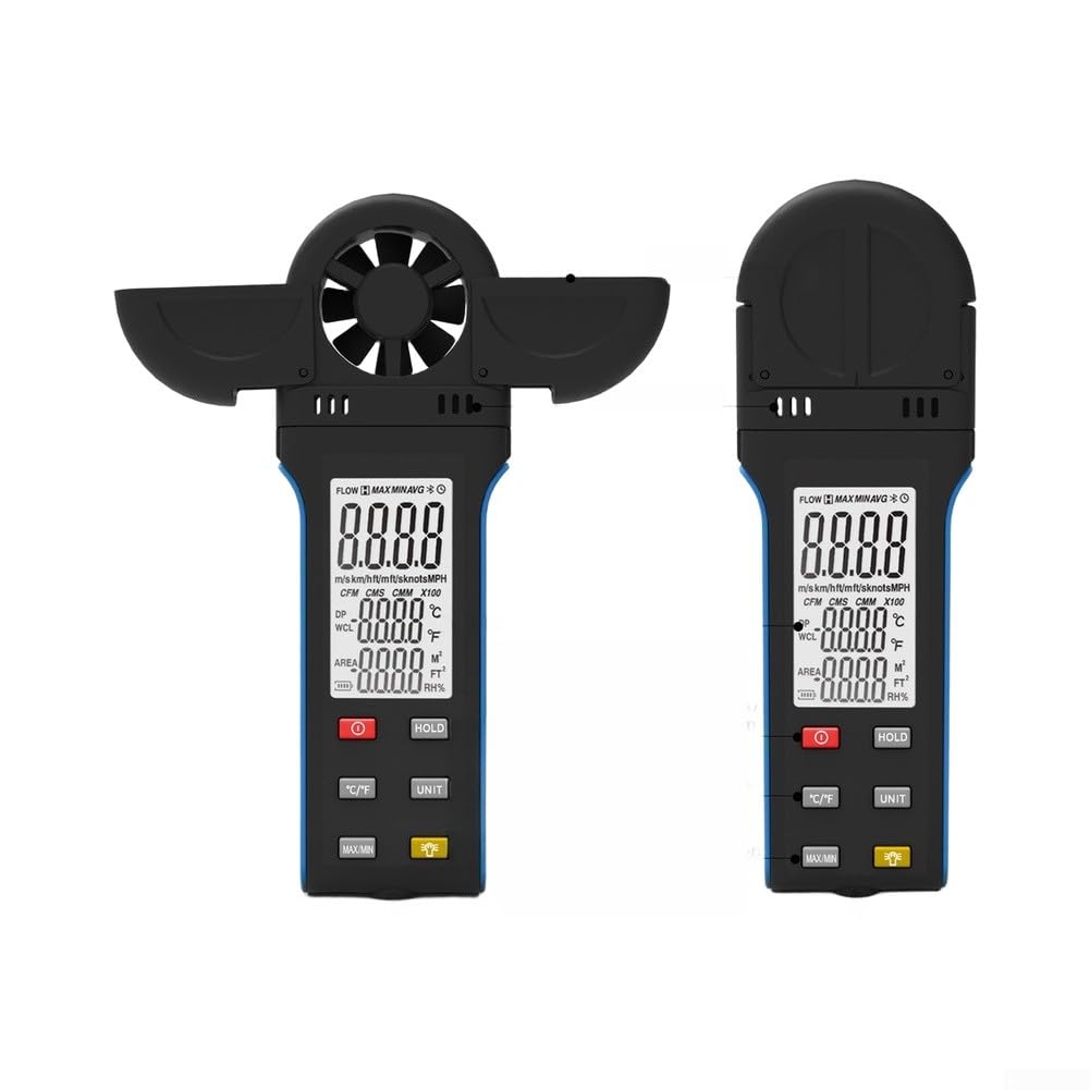 Medidor de Viento para preciso ±2% con Sensor para temp y Humedad