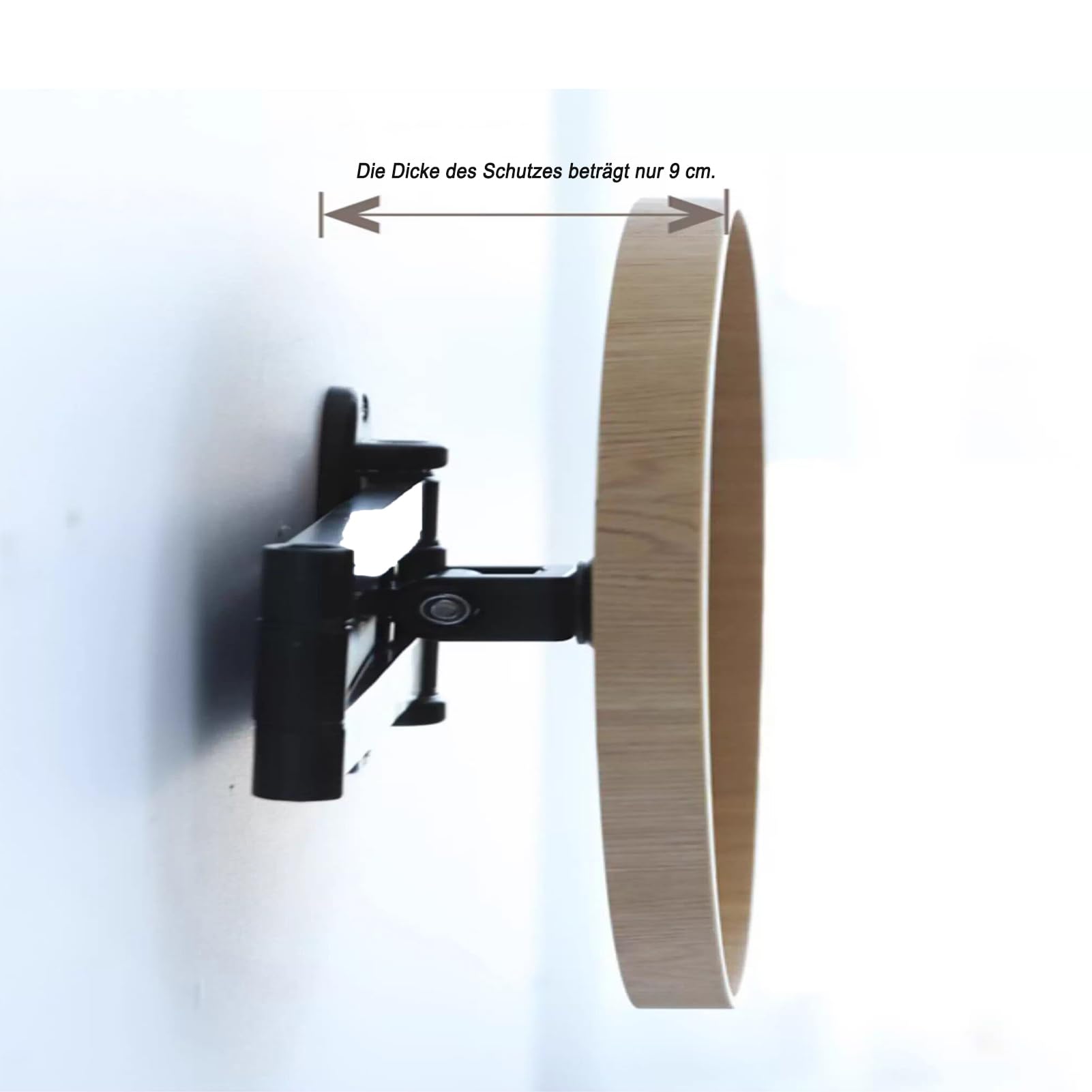 Klapptisch Wand Rund, Wandklapptisch Kleiner Schreibtisch Klappbar Wand Ausziehbar Schwebender Nachttisch Platzsparend für Schlafzimmer Wohnzimmer Balkon