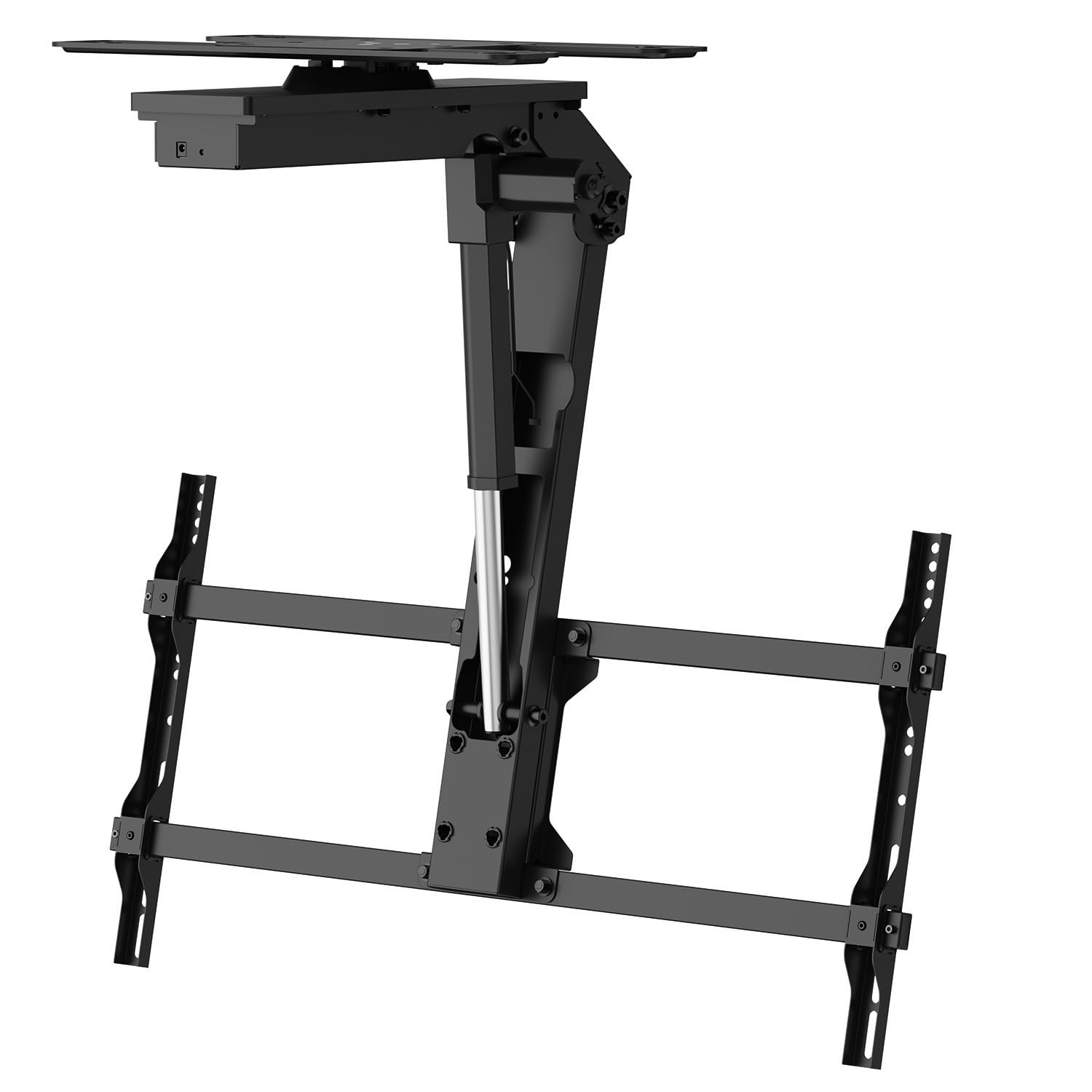 Maclean MC‑109 T - Supporto da soffitto elettrico per TV 43-86″ fino a 45 kg VESA 800×400 pilotaggio Tuya telecomando inclinazione – 75° rotazione ±90° anti ostruzione nero