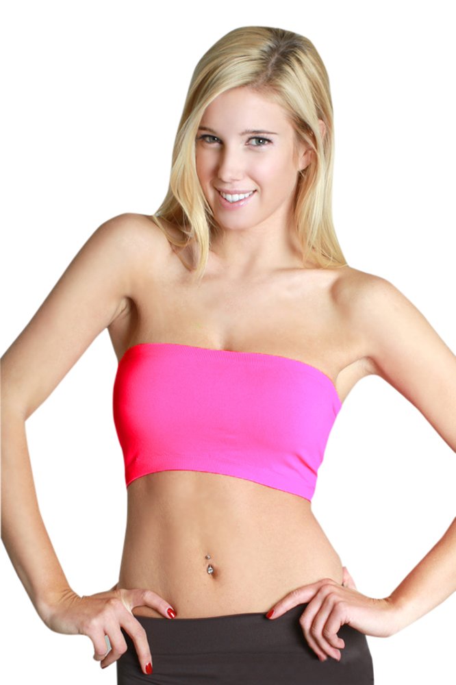 Women Seamless Basic Bandeau, Made in U.S.A, One Size