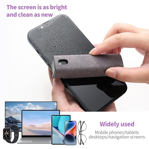 Image of CUIUD Screen Cleaner Kit 3 Pcs, Two in One Screen Cleaner Spray and Wipe, Touchscreen Mist Cleaner Spray Bottle for Phone /Laptop /Tablet /TV /Monitor /Car Screens
