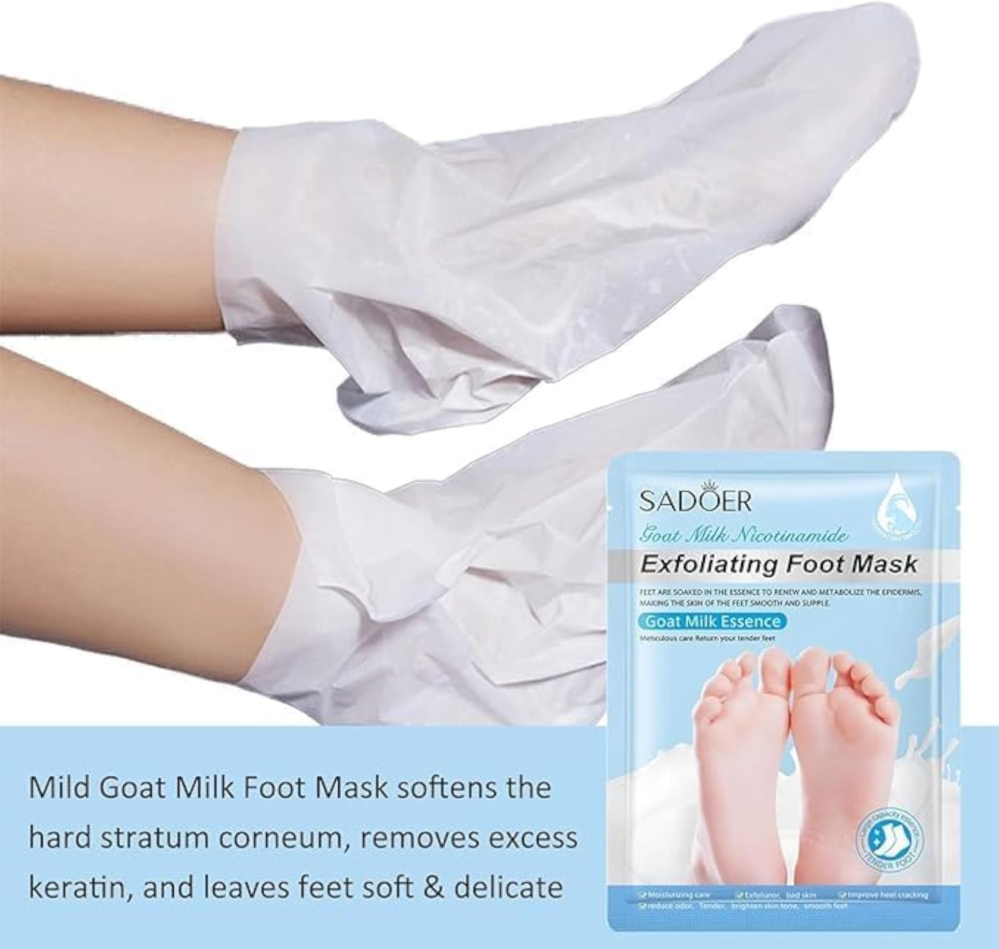 Foot Peeling Mask for Dead Skin Removal, Natural Exfoliator