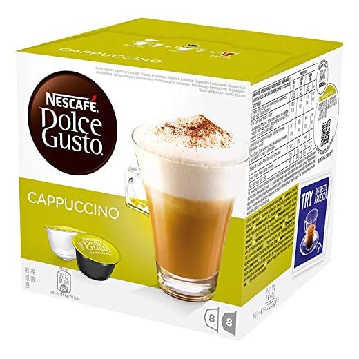 NESCAFE DOLCE GUSTO Cappuccino kaffepods, 16 kapslar (paket med 6 - Totalt 96 kapslar) (Cappuccino - 48 portioner
