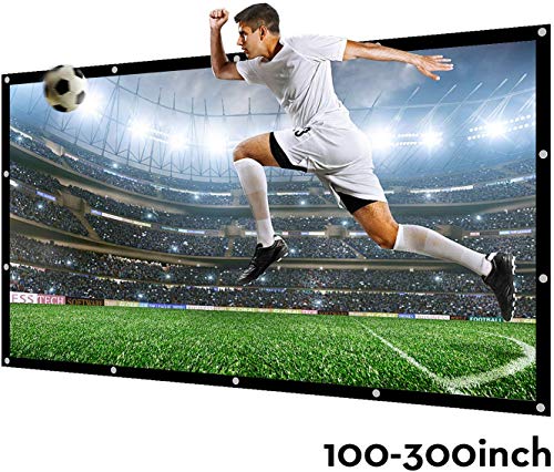 100 inch Projector Screen Outdoor Indoor 16:9 Diagonal NIERBO Projection Screen Portable 4K 3D Projector Movie Screen Support Front Rear Projection…
