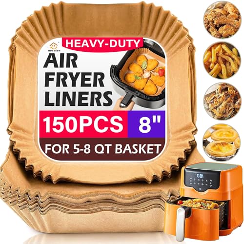Air Fryer Liners Disposable 150Pcs, 8' Square Parchment...