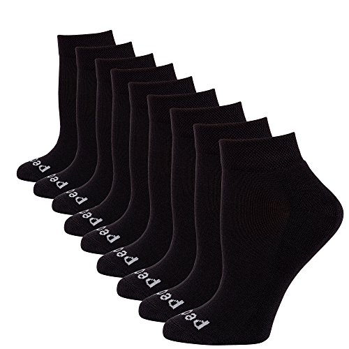 PEDS Women's Coolmax Quarter Sock with Massaging Bar Cushion (9 Pair Pack)