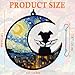 LZXLXS Dog Memorial Suncatcher, Loss of Dog Sympathy Gift for Pet Lovers, Cats Remembrance Ornament, Pet Memorial Gifts, Starry Night