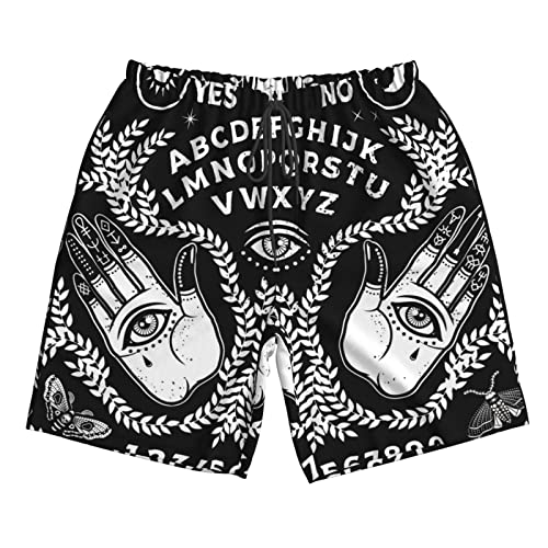Occultism Ouija Board Black Mens Swim Trunks Beach Shorts Summer Sports Running Bathing Suits