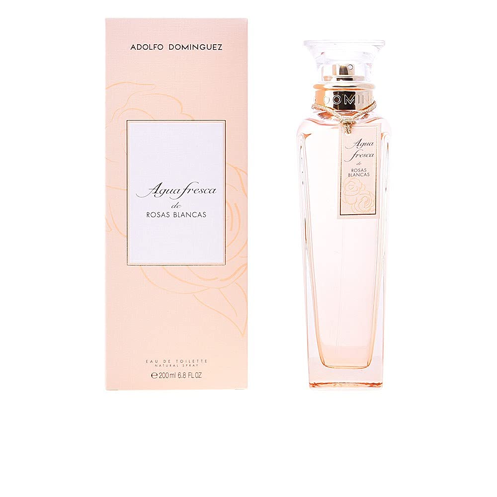 Adolfo Dominguez Aqua Fresca De Rosas Blancas Eau De Toilette for Women, 200 ml