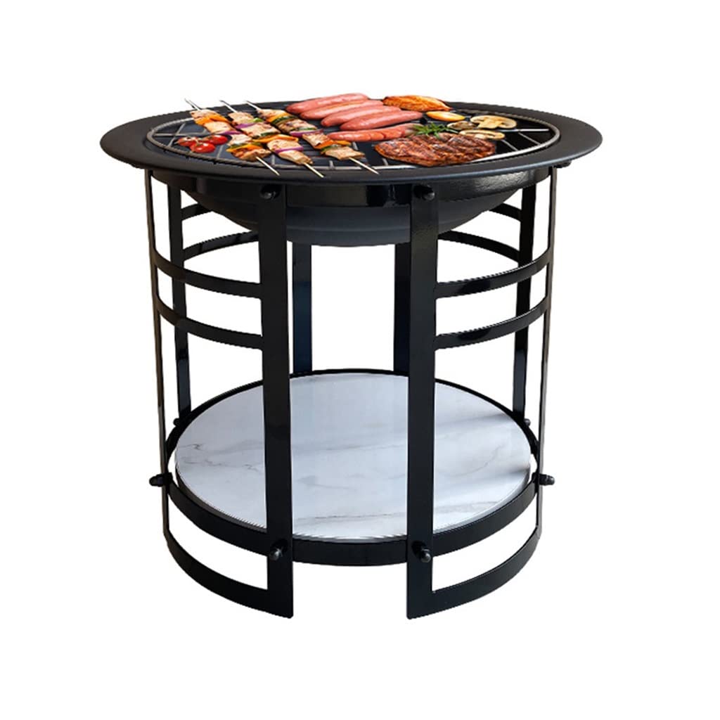 BOPIES JJFIRE Ciotola for Legna da ardere Nera, braciere for Barbecue da Giardino Riscaldatore Invernale Braciere a Carbone Camino da Campeggio (Dimensione : Large-1)