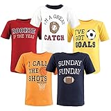 Hudson Baby Unisex Baby Short Sleeve T-Shirts, Sports, 5 Toddler